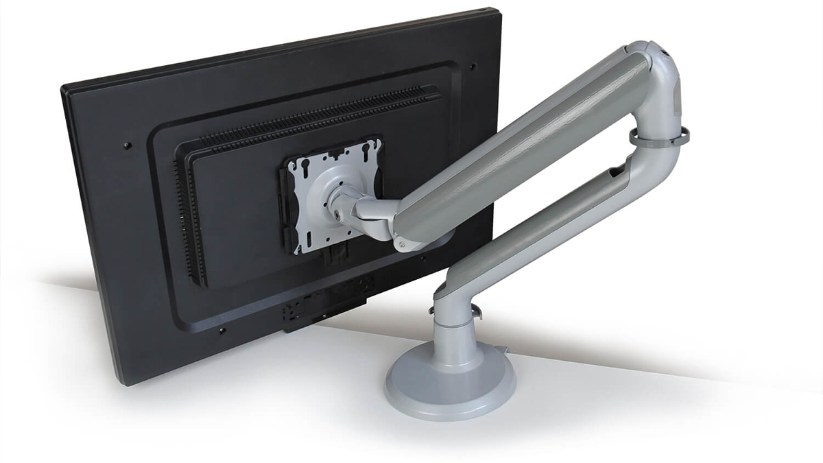 Sit Stand Monitor Arm – Desk Mount Adjustable Sit-Stand Workstation Arm for  Single 34″ VESA Mount Display – Ergonomic Articulating Standing Desk  Converter with Keyboard Tray – BCI Imaging Supplies