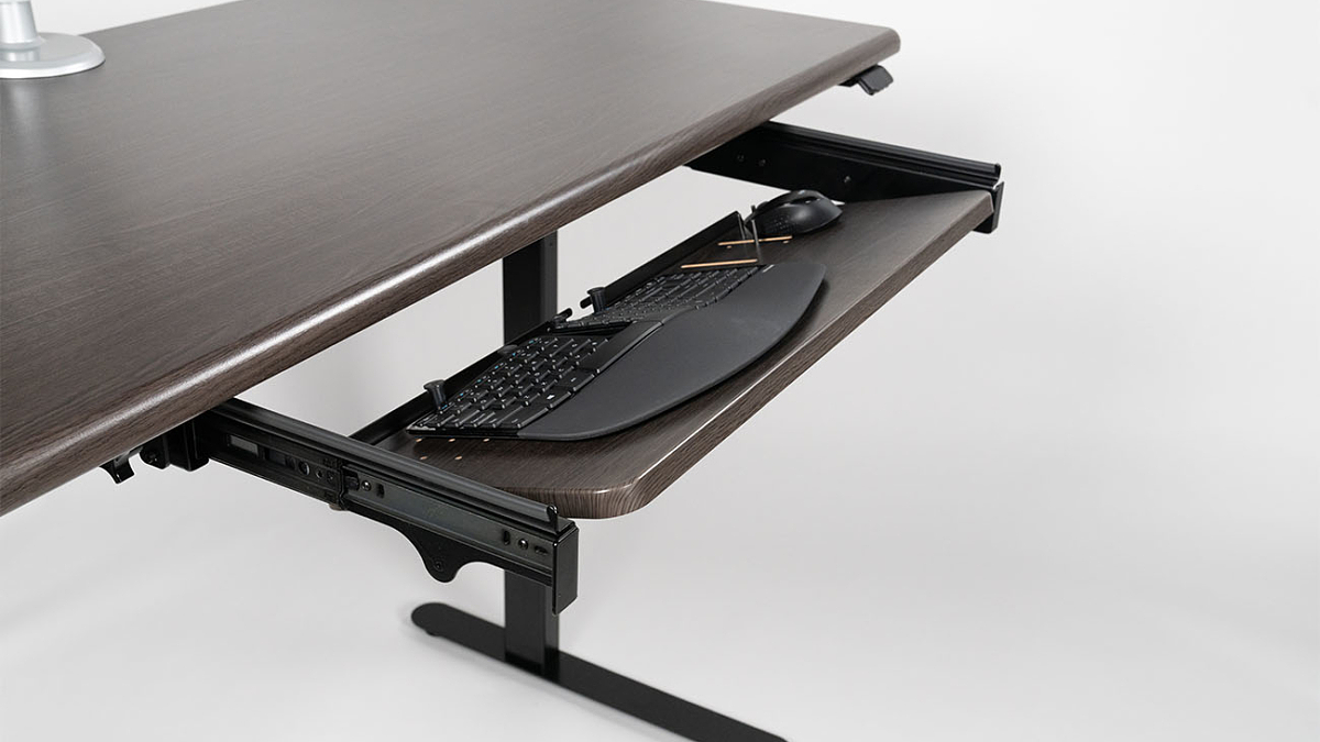 Under Desk Keyboard Tray - Full Motion & Height Adjustable Keyboard and  Mouse Tray, 10x26 Platform - Ergonomic Desk Mount Computer Keyboard Tray